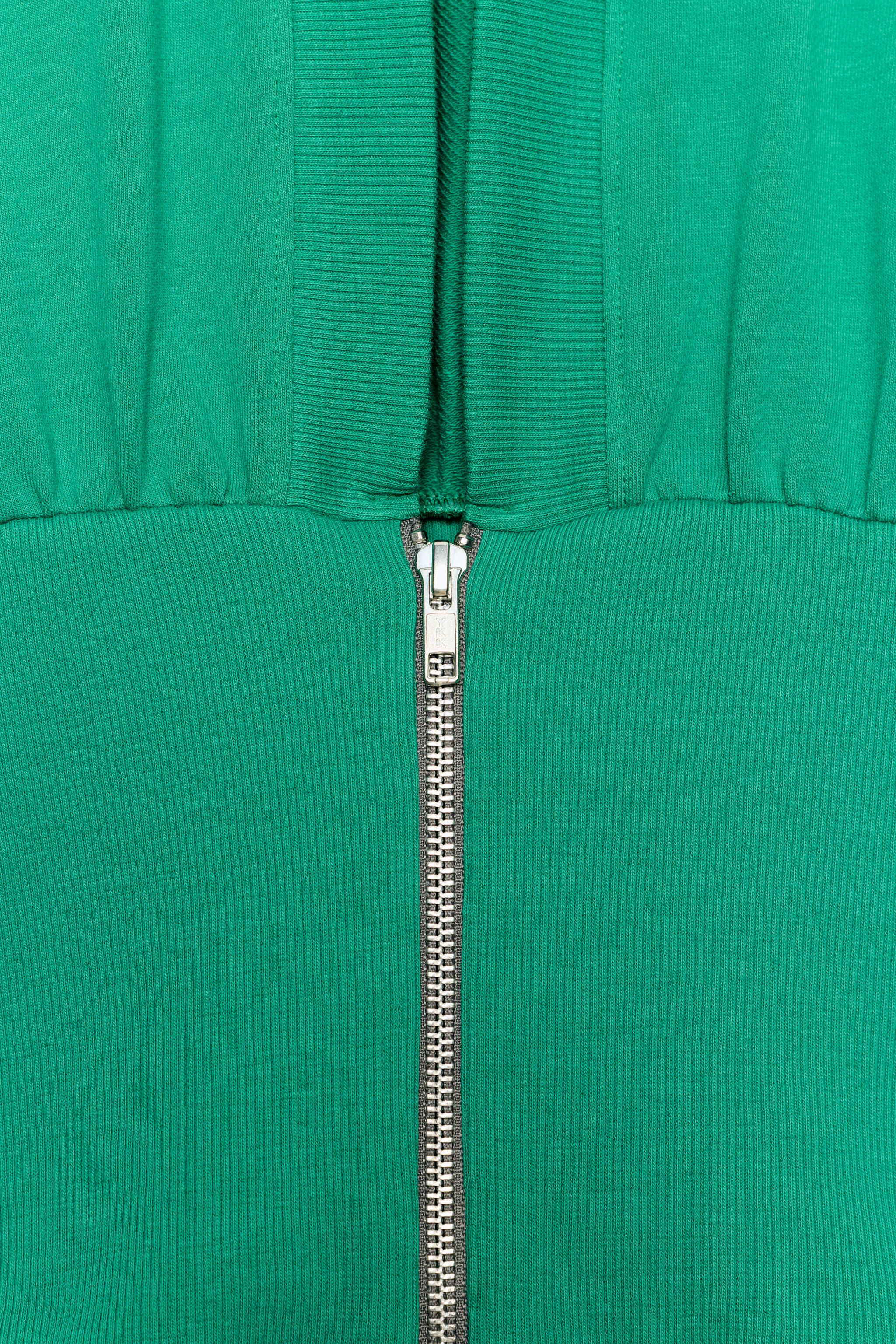 ZIPPERED HOODIE TOP